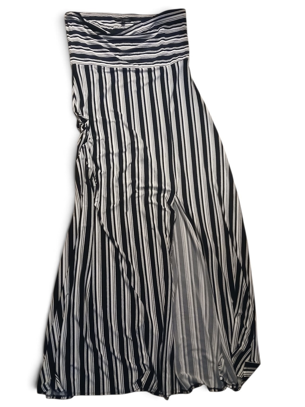 Banana Republic White & Dark Navy Striped Maxi Dress Xl Nwt
